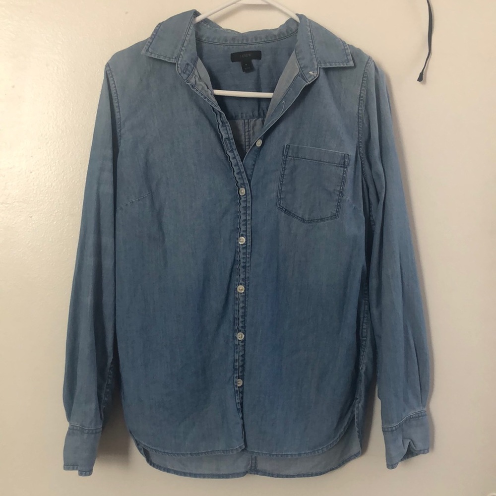J.crew chambray top